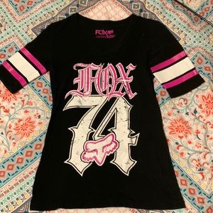 Black and pink Fox Racing shirt